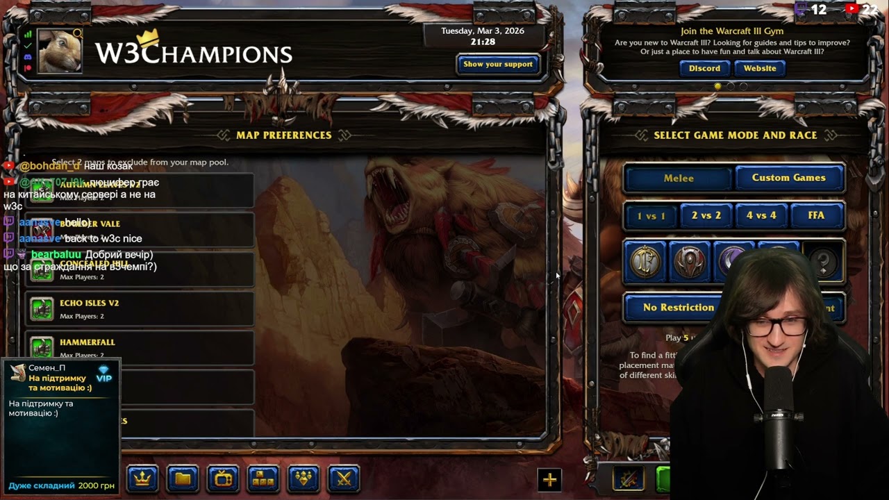 Warcraft III — Season 8 Battle.net | Картки завдань | Стрім #37 | 11.03.2026