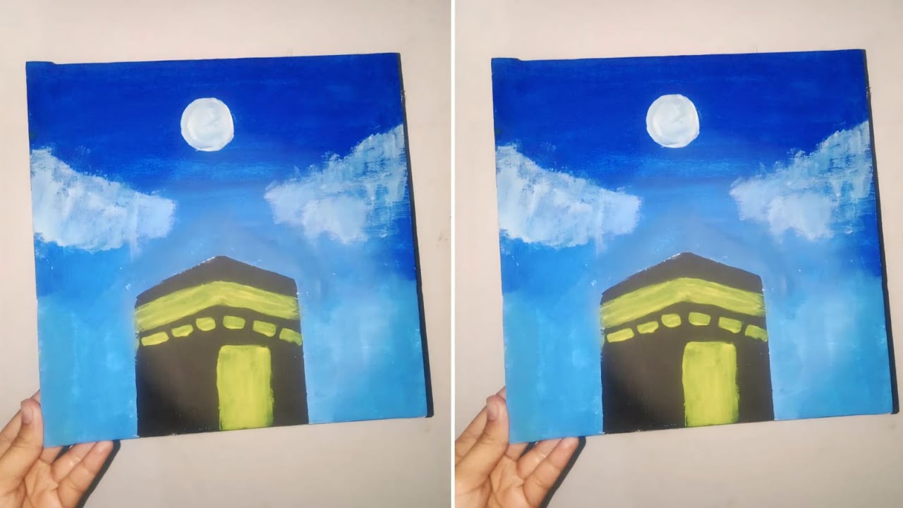 Canvas painting| Beautiful islamic painting 🎨 #diy #craftideas #canvas 