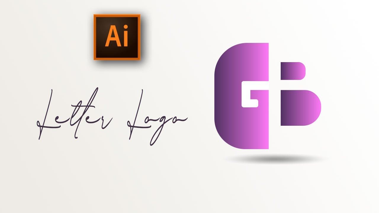illustrator  &  Photoshop tutorial : Create G/B  Letter Logo Design