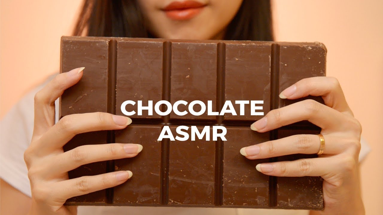 ASMR Giant Chocolate Bar | Tapping, Cutting, Snapping  Sounds (No Talking)