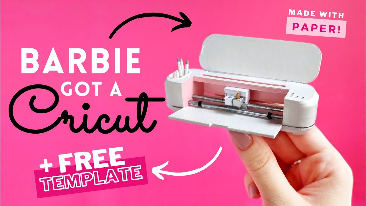 DIY miniature CRICUT for DOLLS | How to make a miniature Cricut from PAPER | for BARBIE's DOLLHOUSE