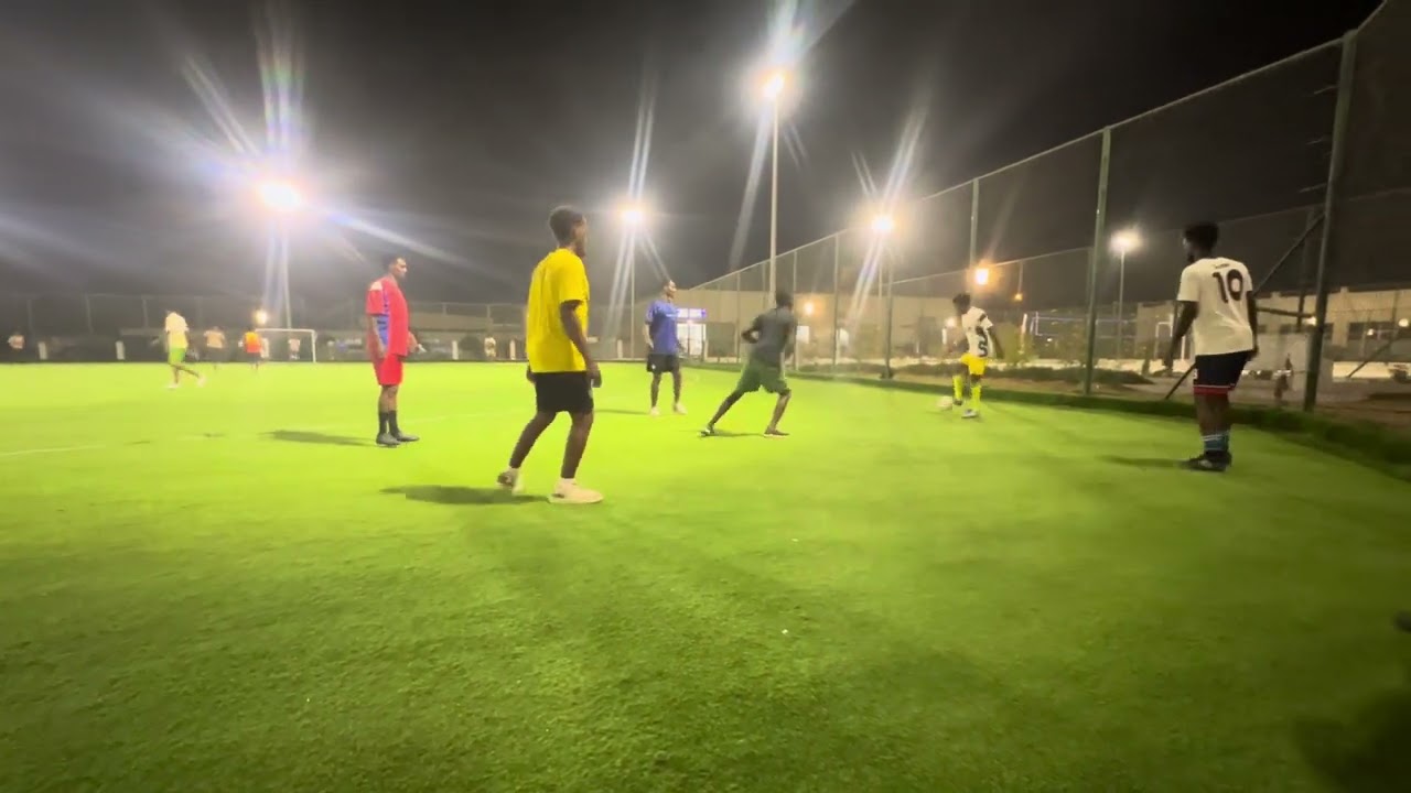 African people playing football