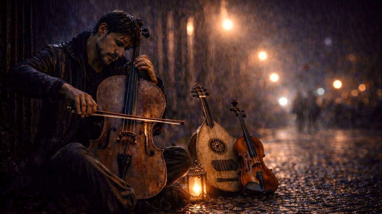 عزلة ما بعد منتصف الليل | عود، تشيللو، كمان 🌧️🎻 | Midnight Rain & Sad Oriental Trio