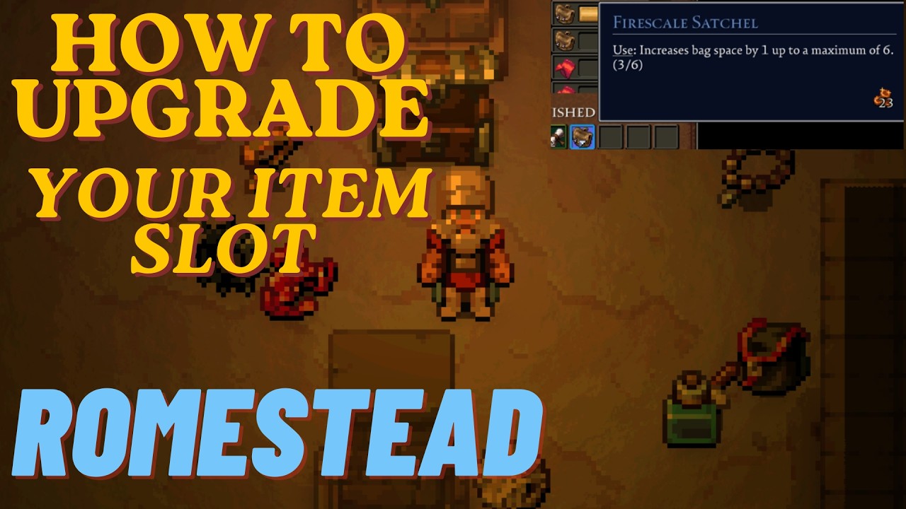 How to upgrade bag in Romestead