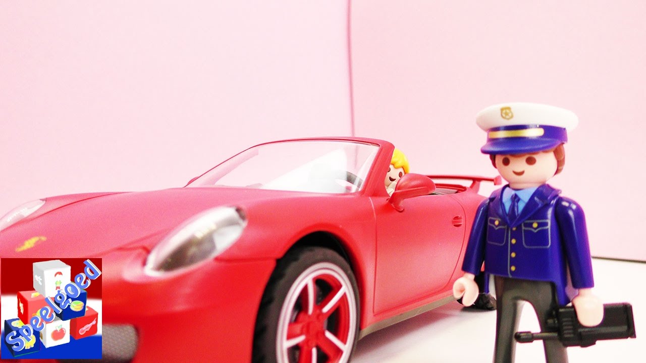 Playmobil film Nederlands Porsche rijdt te snel en wordt aangehouden | politie playmobil city
