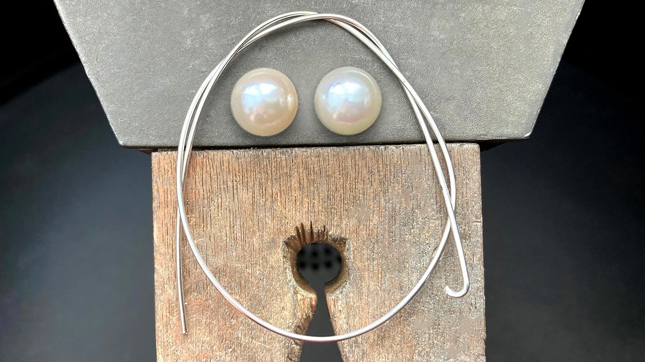 Making Fresh Water Pearl Earrings with Wire, Earring Making No. 5