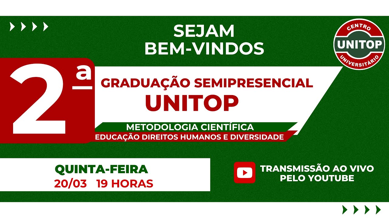 AULA 2 UNITOP METODOLOGIA CIENTÍFICA E EDUCAÇÃO, DIREITOS HUMANOS E DIVERSIDADE