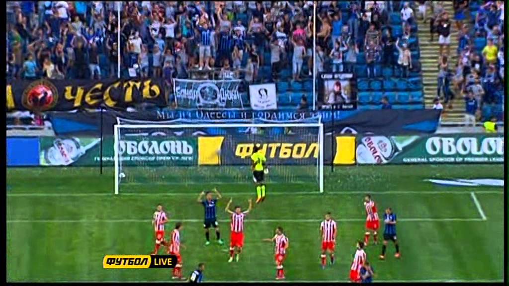 1.08.2013 Черноморец-Црвена Звезда 3 квалификационный раунд 1 тайм