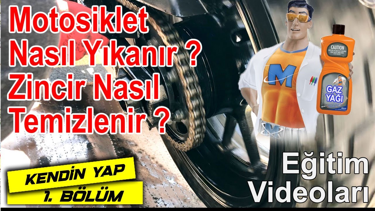 Motosiklet Nasıl Yıkanır ve Zincir Nasıl Temizlenir - bss motocycle channel Eğitim Videoları