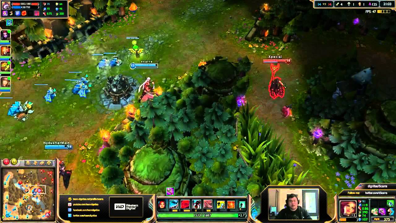 Scarra - Katarina [runes+masteries] (2600Elo) (Challenger l)