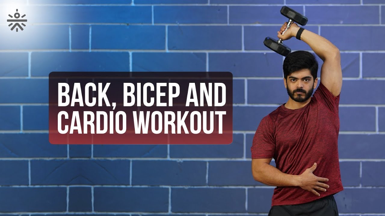 Back, Bicep and Cardio Workout | Dumbbell Workout | Workout At Home | @cult.official