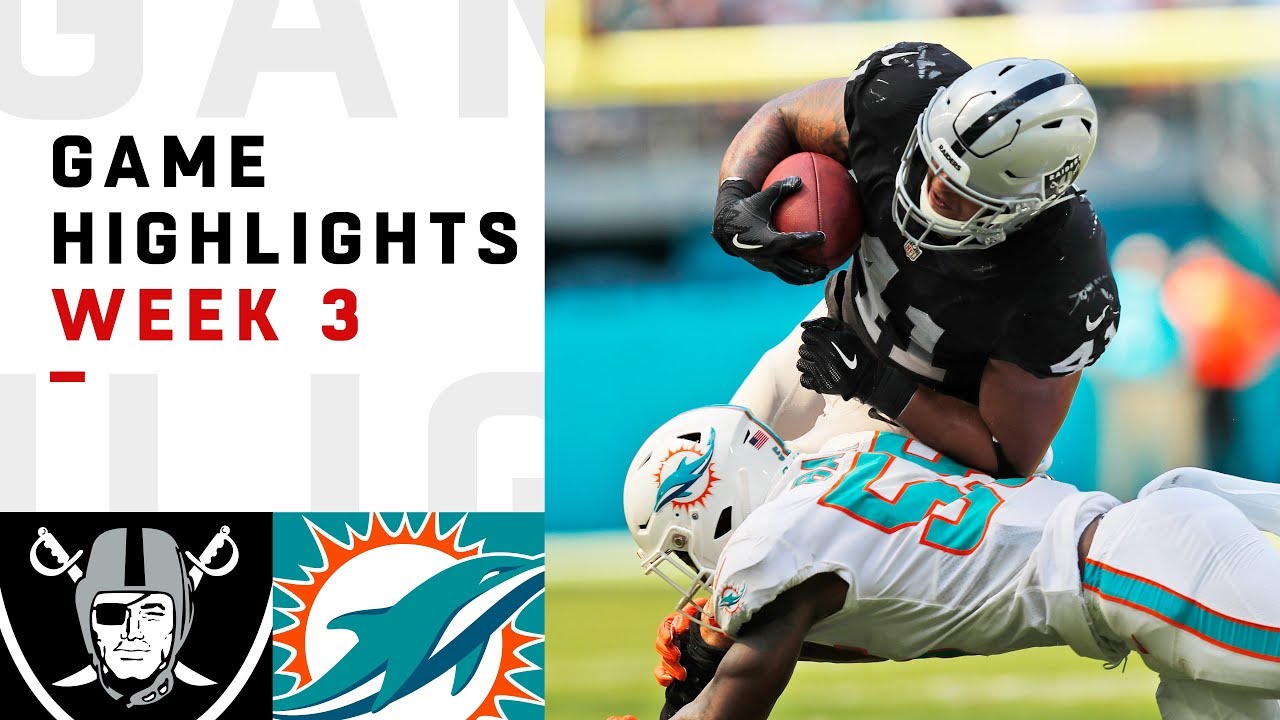 Raiders vs. Dolphins Week 3 Highlights | NFL 2018