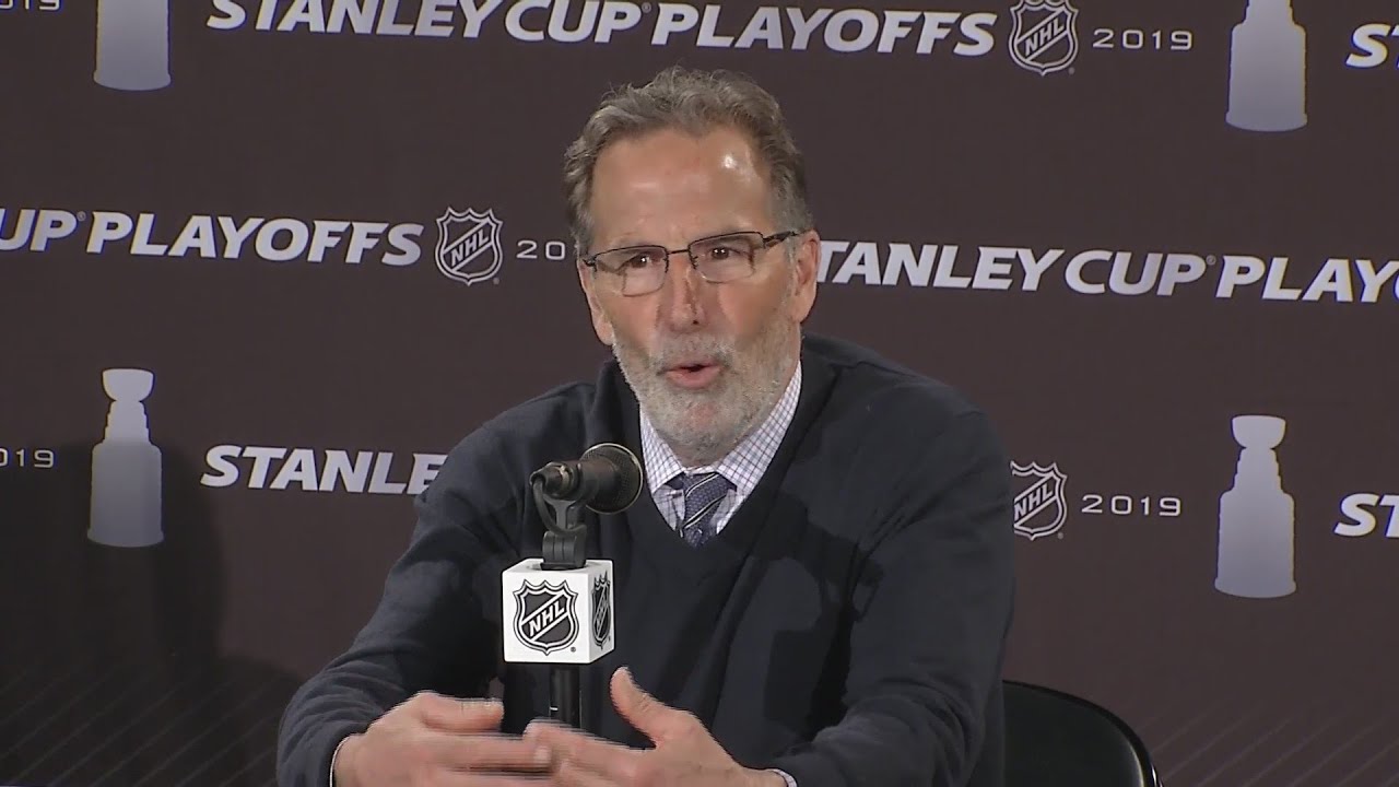 Coach John Tortorella speaks after the Columbus Blue Jackets sweep the Tampa Bay Lightning