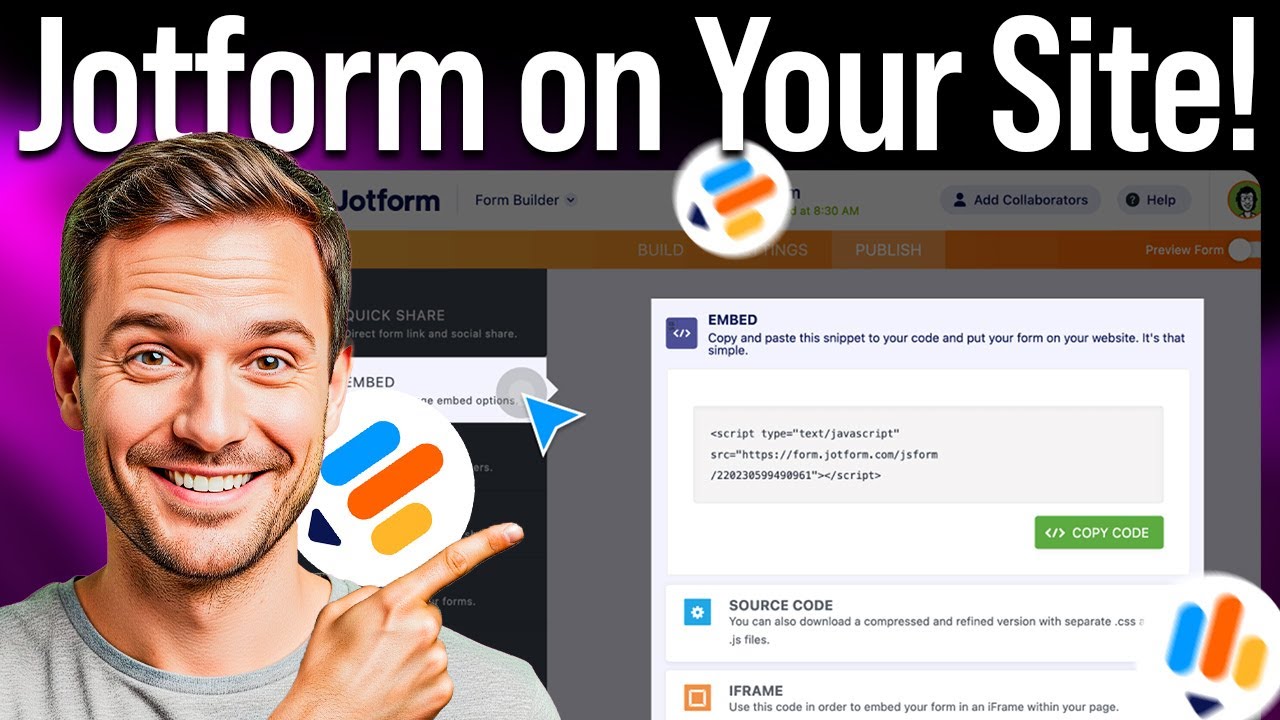 How to Embed a Form Into Your Website using Jotform (Step-by-Step)
