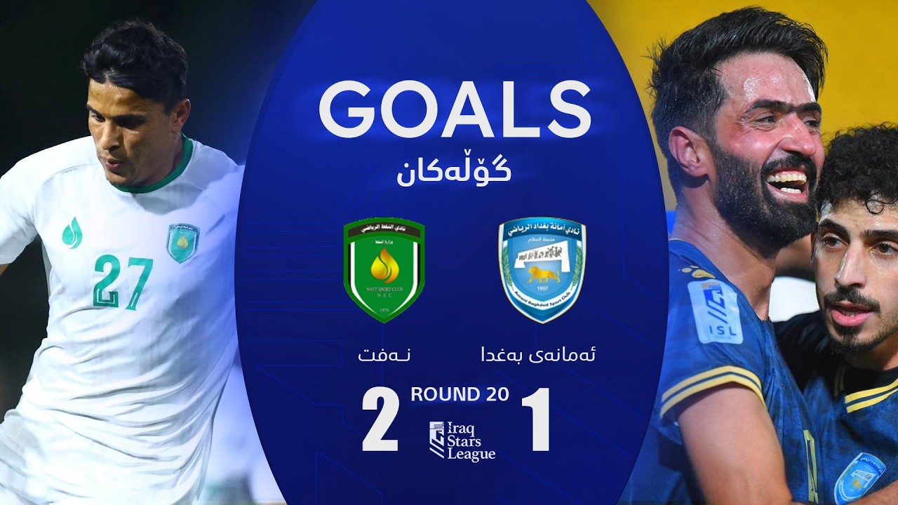أهداف مباراة أمانة بغداد 1-2 النفط - دوري نجوم العراق (الجولة 20) | المعلق: يوسف جميل