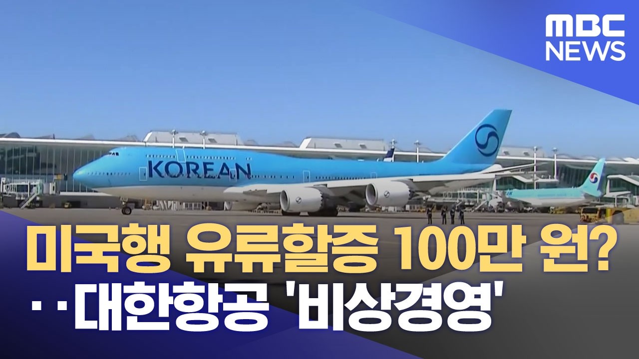 미국행 유류할증 100만 원?‥대한항공 '비상경영' (2026.04.01/뉴스25/MBC)