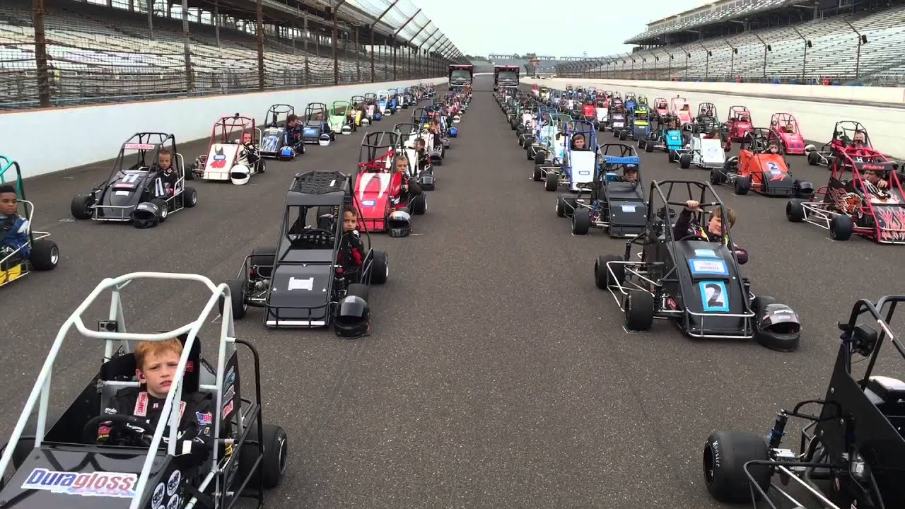 2015 Battle at the Brickyard, 178 quarter midgets take a lap around Indianapolis Motor Speedway!