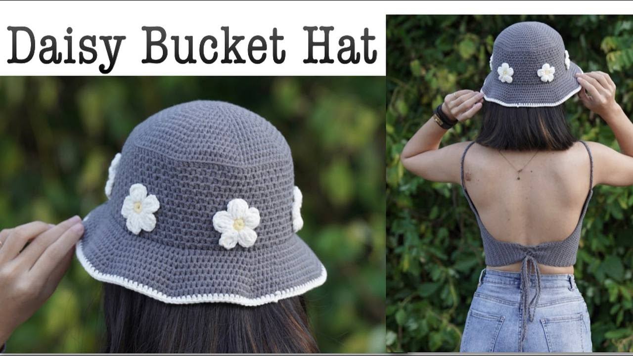 Easy Crochet Daisy Bucket Hat Tutorial | Crochet Daisy Hat DIY🌸