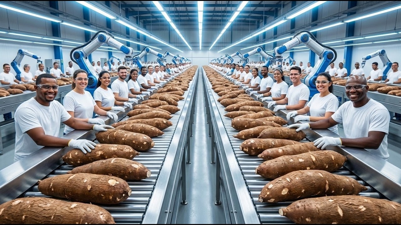 How It's Made The Incredible Cassava Flour Manufacturing Full Process USA Factory