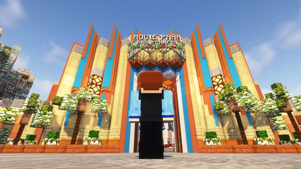 Ho Ho Ho Moviepark minecraft Winter event 🎄📽 mit rides and walk