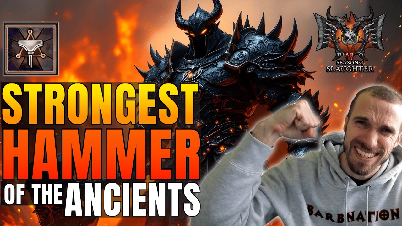 Самый мощный билд варвара с Молотом Древних в Diablo 4, 12 сезон!