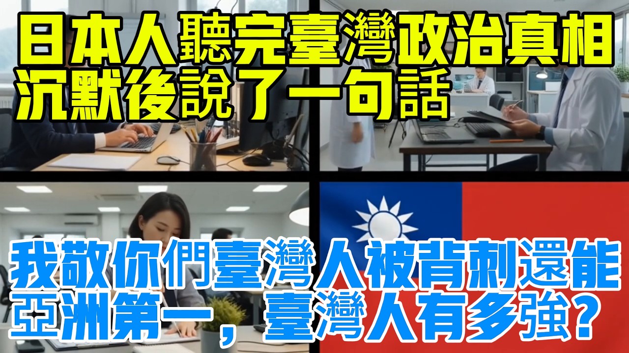 【日本人聽完台灣政治真相，沉默後說了一句話】「我敬你們台灣人」——被背刺還能亞洲第一，台灣人有多強？