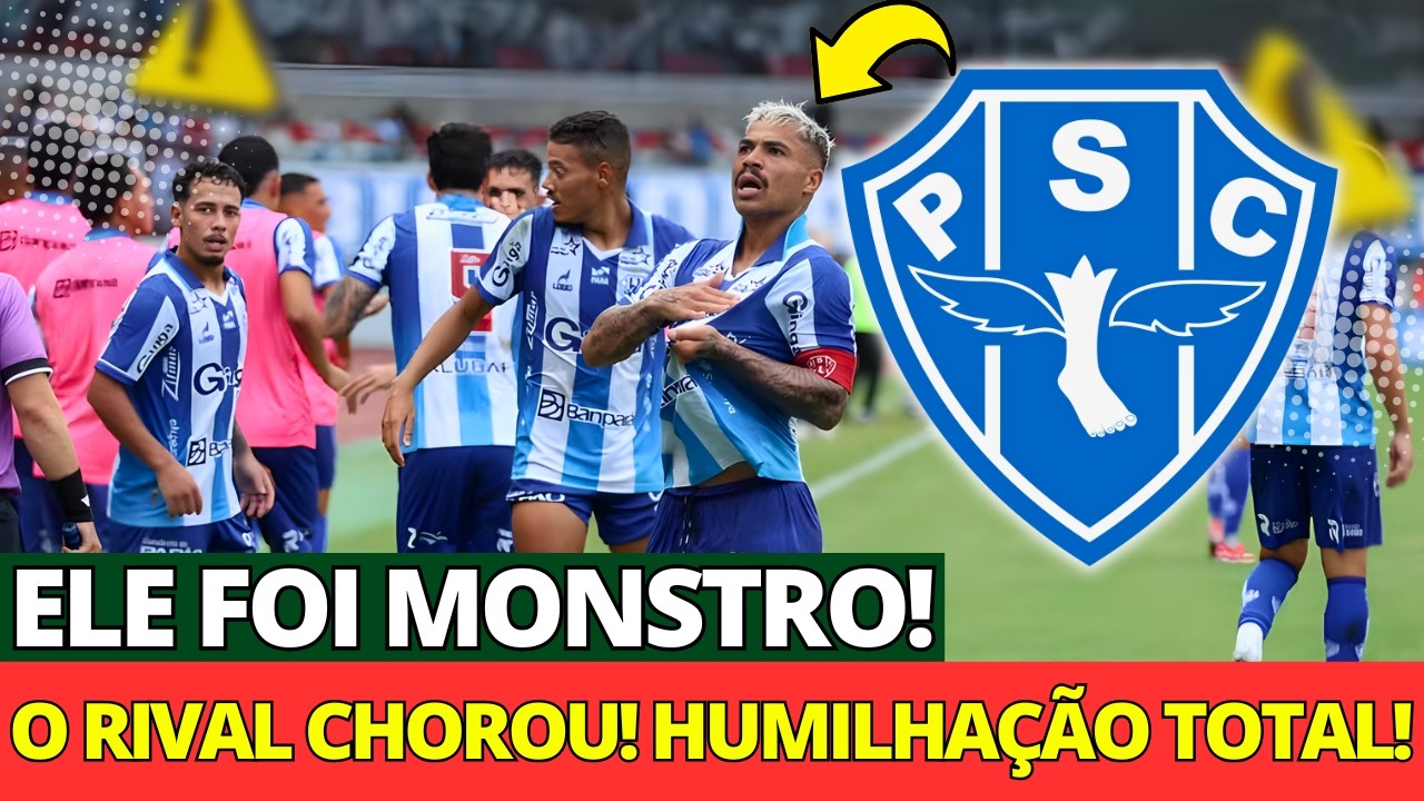 🚨 URGENTE! PAYSANDU ATROPELA NO CLÁSSICO E DEIXA O RIVAL EM CAOS TOTAL! PAYSANDU SC