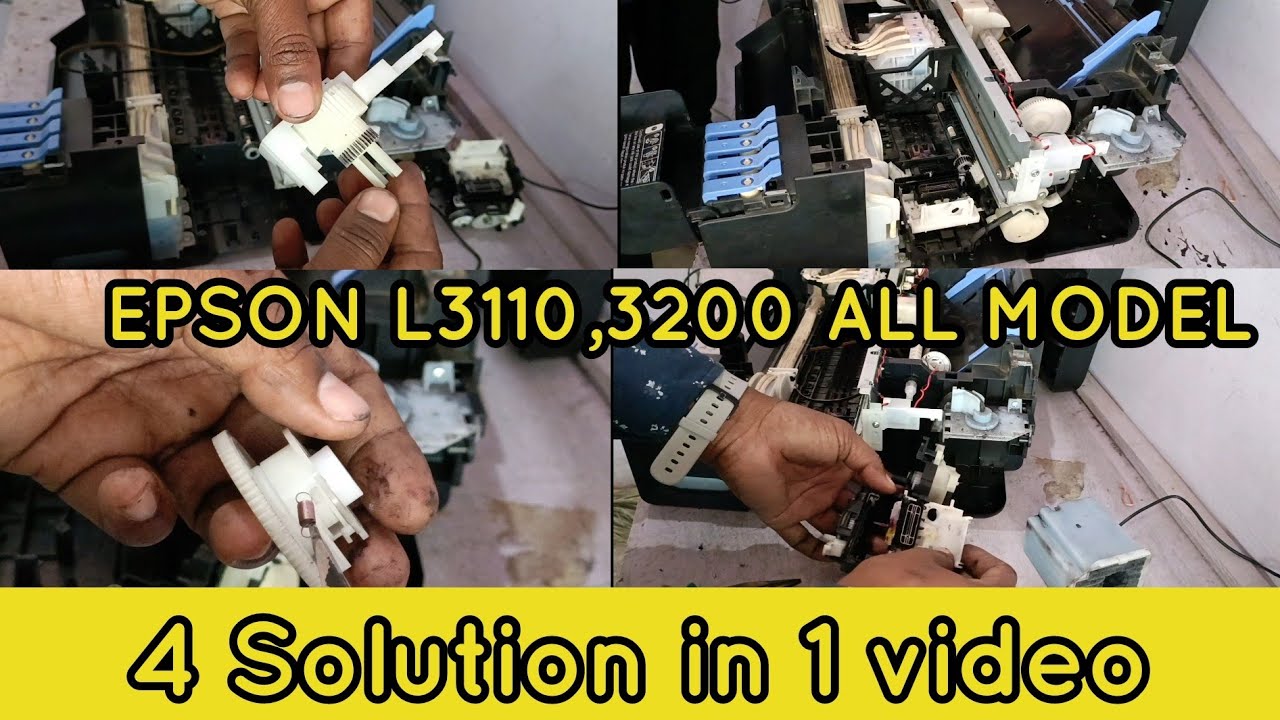 Epson 3310,3210 Paper pickup,black ink,clutch, Service Station all problem solution | Epson repair