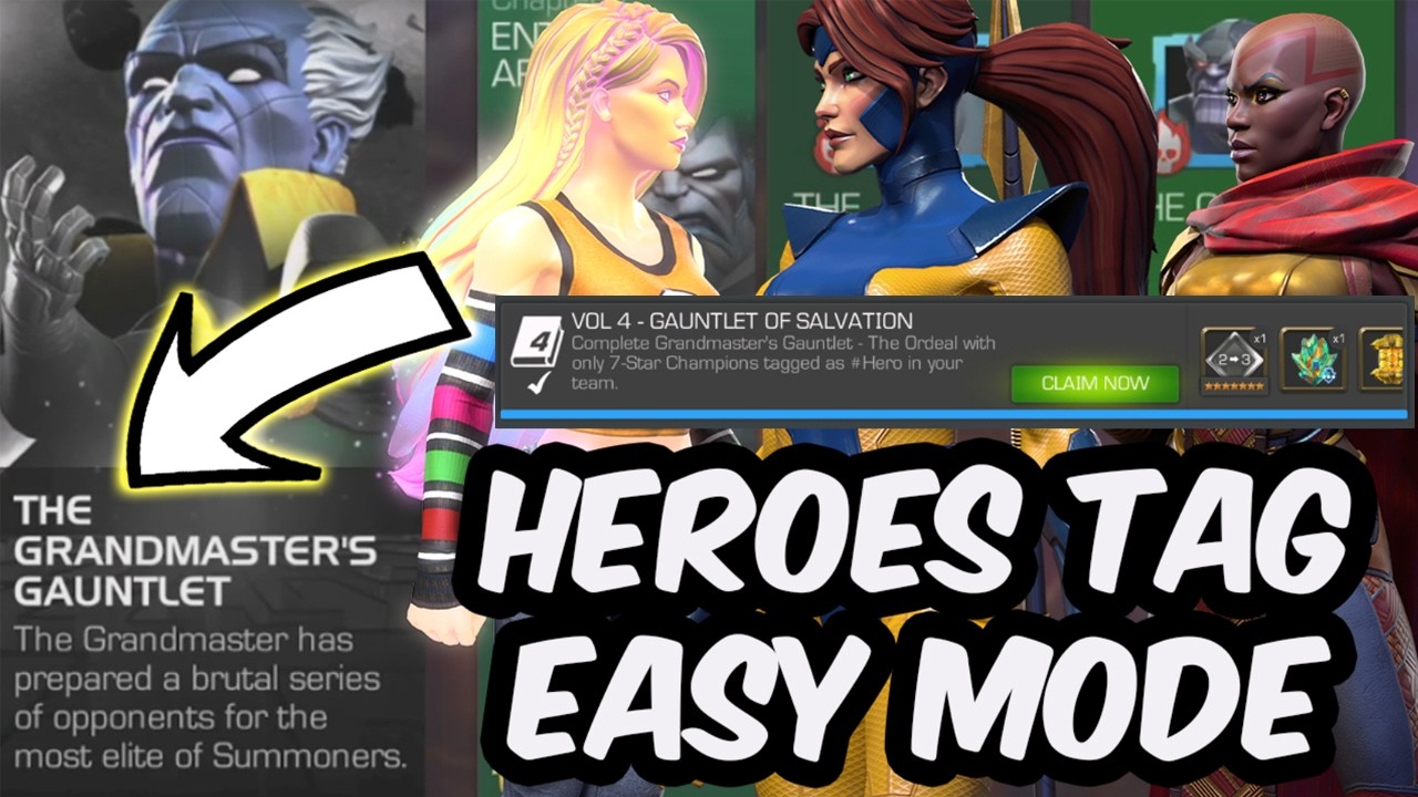 The Ordeal Heroes Tag Easy Mode Team - Carinas Vol 4 Gauntlet Guide - Marvel Contest of Champions
