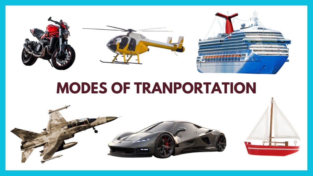 Modes Of Transportation For Kindergarten - Land Water & Air Transport Names For Kids With Sounds