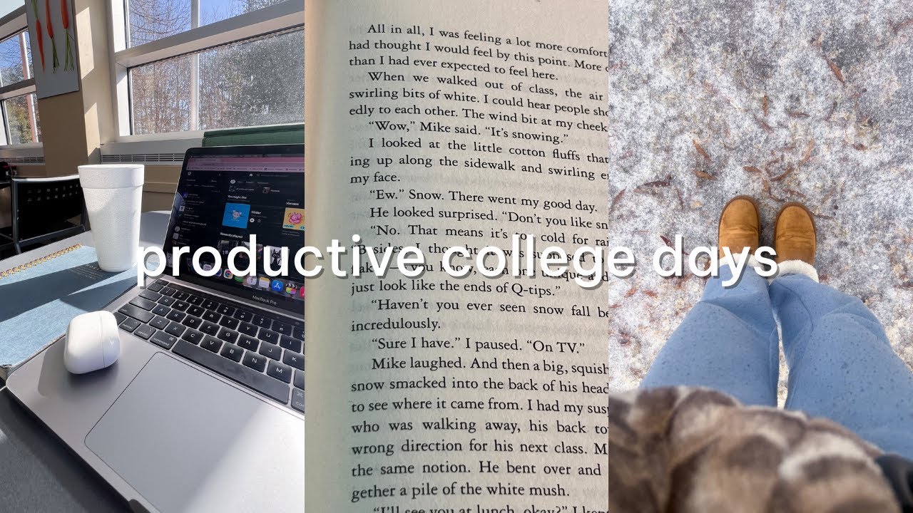 spend a productive college day with me 🎧📚