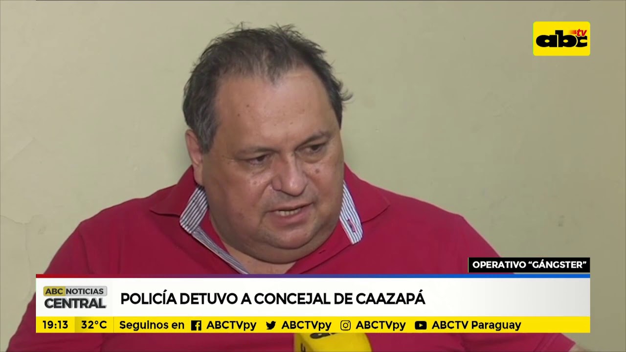 Policía detuvo a concejal de Caazapá