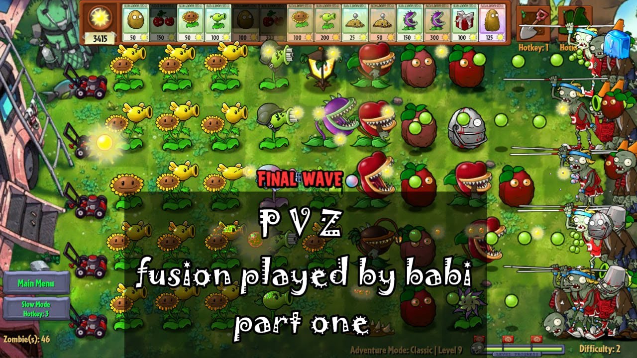 قسمت اول بهترین مرحله های گیاهان علیه زامبی ها نسخه ی فیوژن : PVZ fusion part 1 adventure