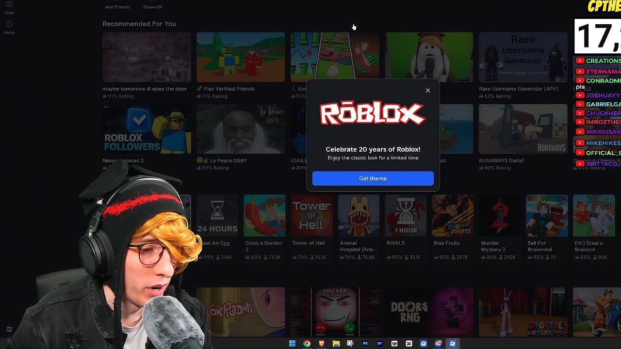 KreekCraft реагирует на новую классическую тему в Roblox..