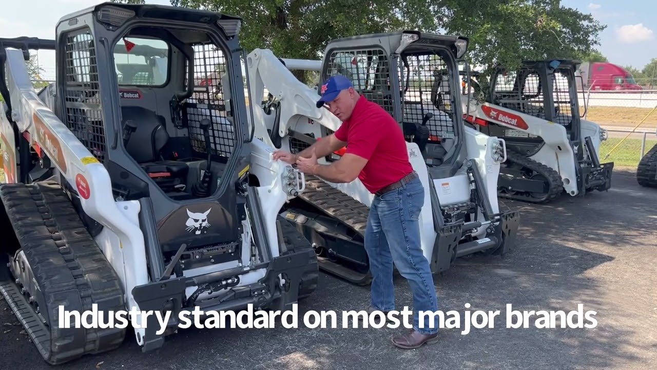 Hydraulic coupler pressure release tips for Compact track loader and skid steers