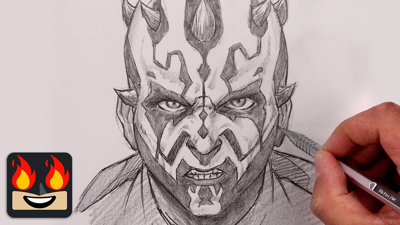 How To Draw Darth Maul | Star Wars Sketch Tutorial