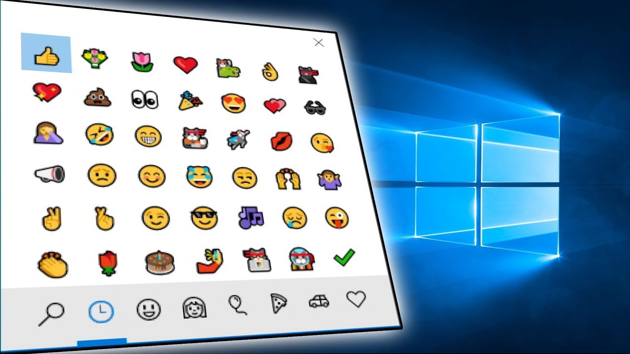WINDOWS 10 EMOJI KEYBOARD 🐱&zwj;🐉👍🍕💩
