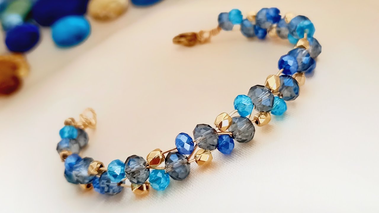 Pulsera en Alambrismo con cristales rondel 💎🥰🙌🏻 #pulsera #alambrismo #diy #clasesvirtuales