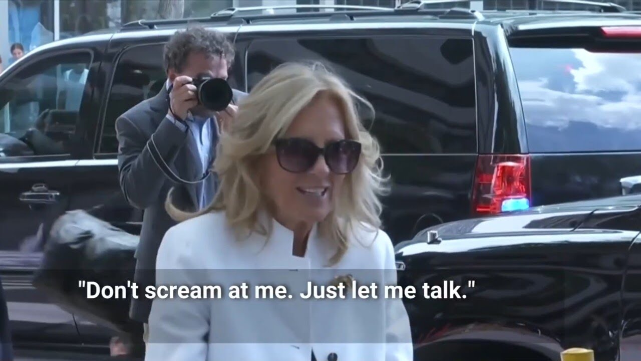 &lsquo;Just let me talk&rsquo;: Jill Biden snaps at reporters