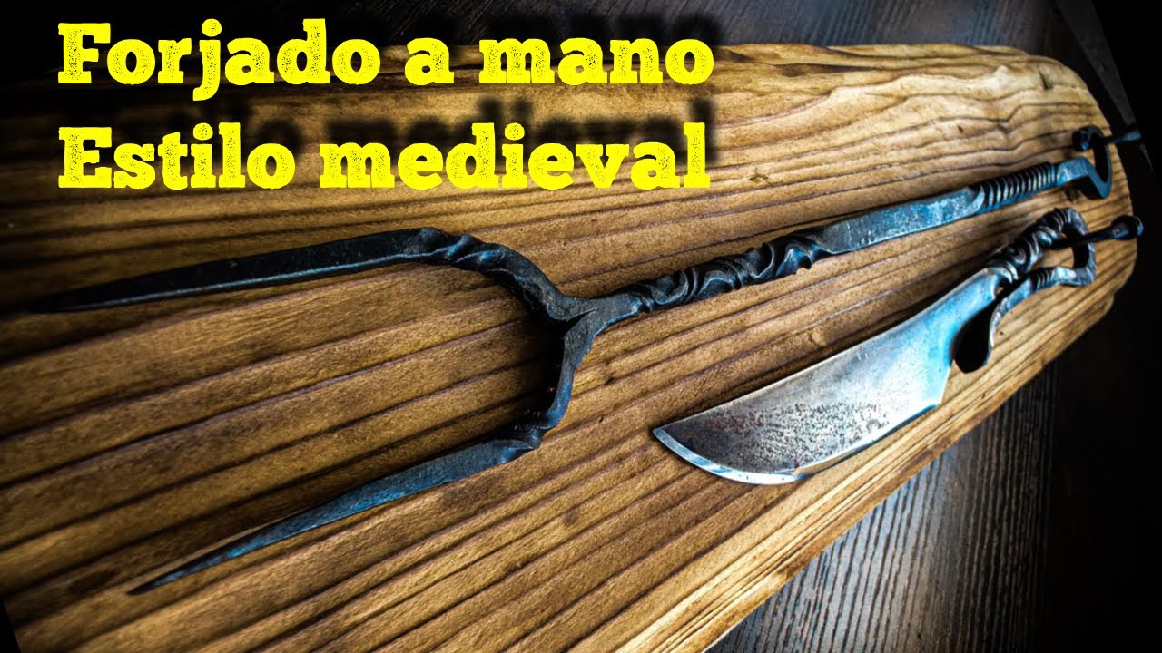 Forjando un tenedor medieval para barbacoa | Forging a Medieval BBQ Fork by Hand