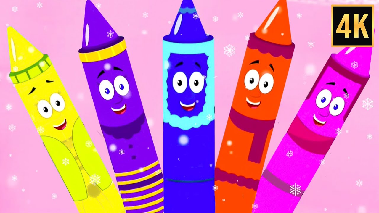 Five Little Crayons   Christmas Theme Song & More Holiday Songs for Kids