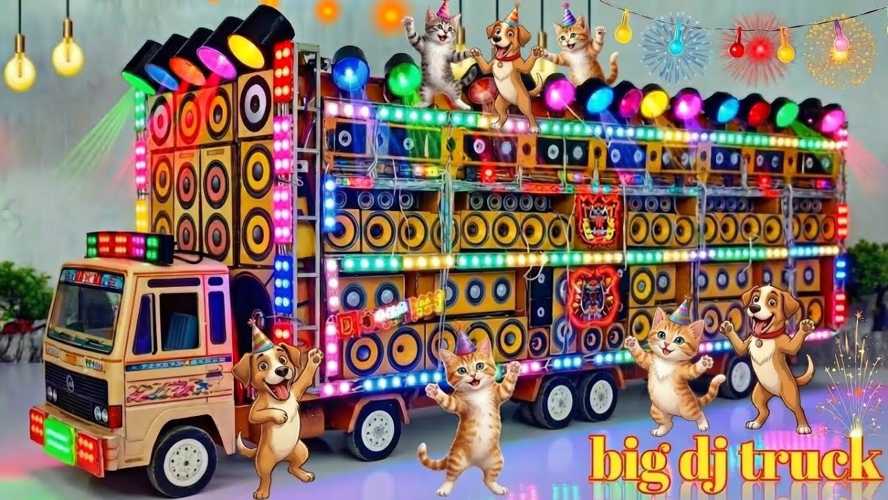 Mini Di Setup Loading at-home by cardboardMaking Dj truck I mini dj setup I dj wala djwala cartoon
