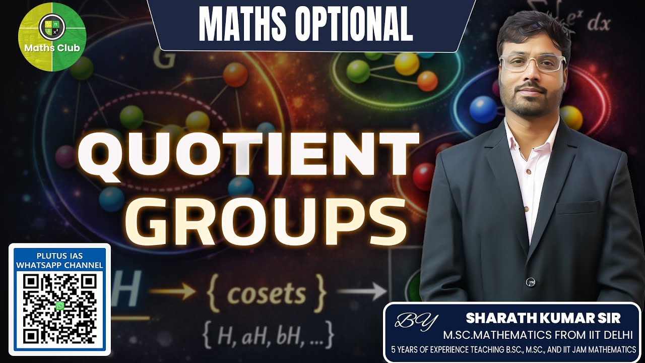 What Are Quotient Groups? Sharath Kumar Sir Explains Clearly | Maths Optional | by Sharath Kumar Sir