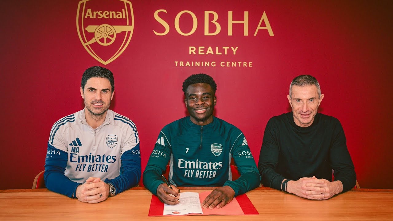 BUKAYO SAKA RENEWS HIS CONTRACT WITH ARSENAL!!!