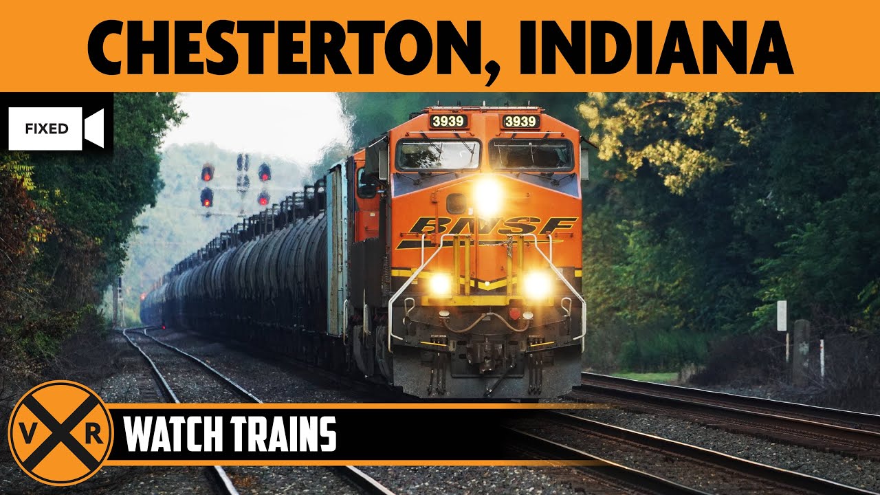 Chesterton, Indiana, USA | LIVE Train Camera (Fixed View – East)