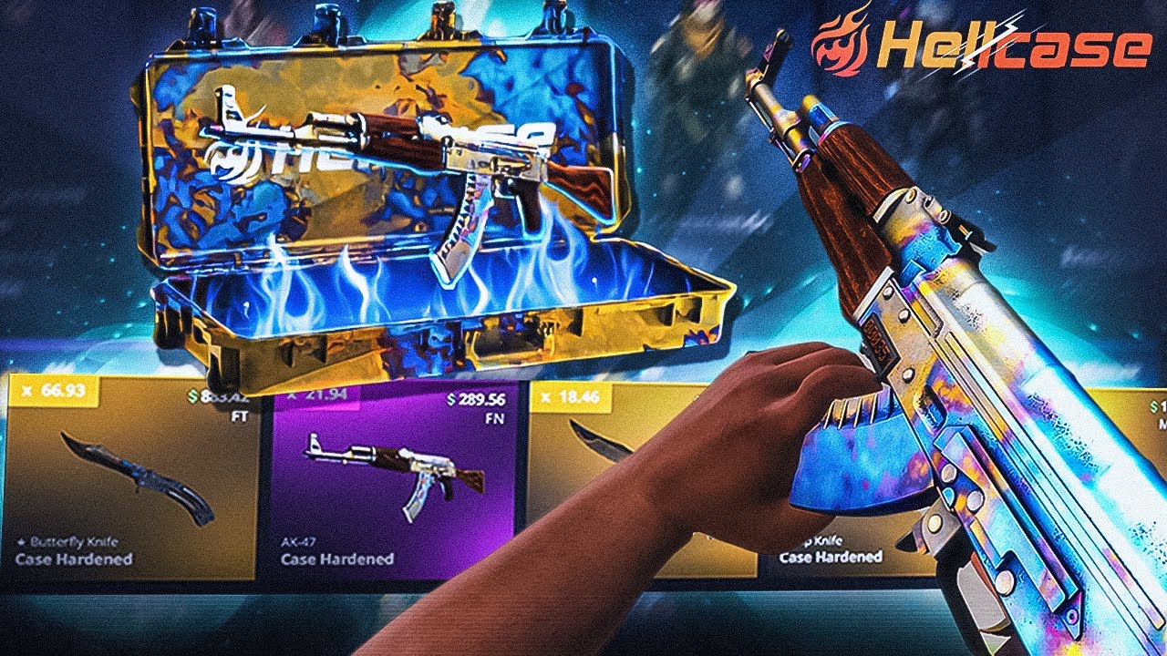 HUNTING INSANELY RARE BLUE GEMS ON THE CASE HARDENED CASE ON HELLCASE!