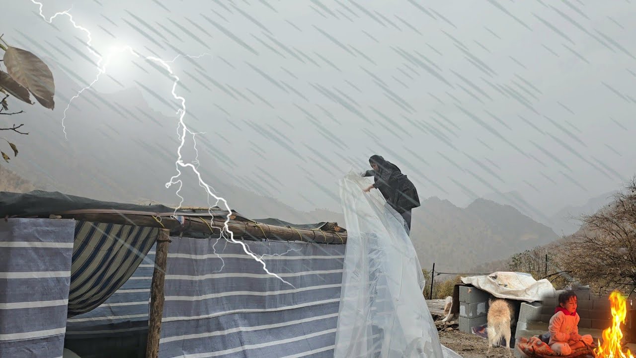 «Попал в сильную грозу на горной ферме ⚡⛈️🏔️»