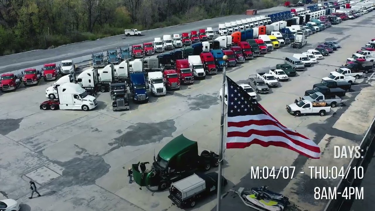 Overview of Hess Auctioneers Truck Trailer & Equipment Auction April 11 2025 in Marietta PA