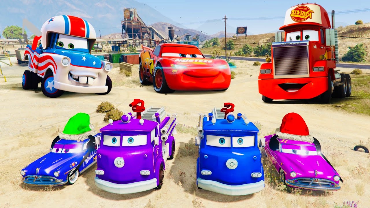 Crazy Track - Race All Disney Cars Lightning McQueen & Grem Fusilade Max Schnell Otto Cars Racing