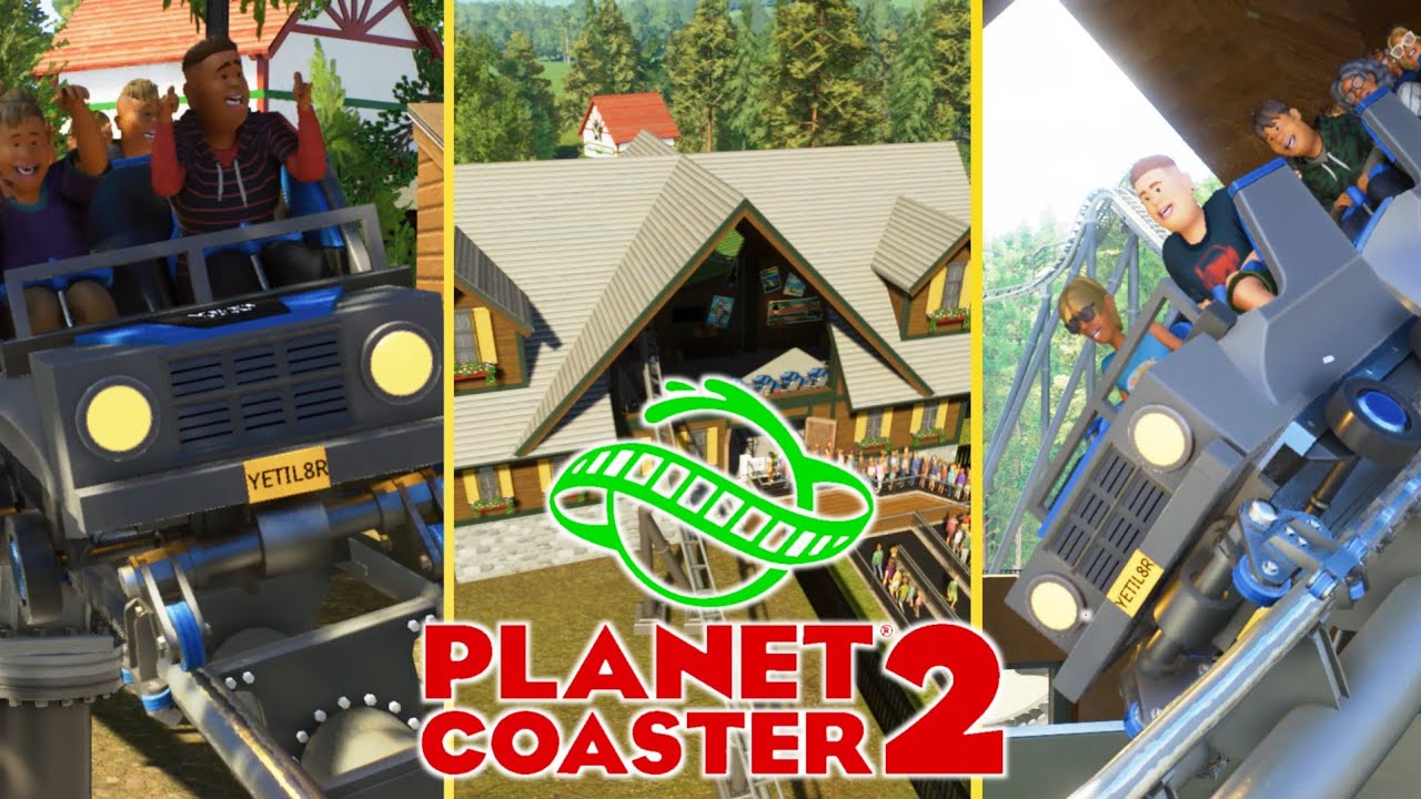 Yeti Trek | Off-Ride views + POV's - Santa's Village - (Planet Coaster 2)